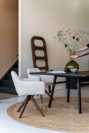 Jesper Home Hofu eetkamerstoel Wild Walnut revolve oak natural