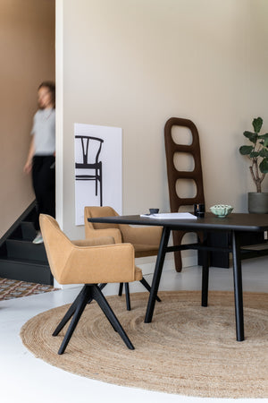 Jesper Home Tome eetkamerstoel Great Greige revolve oak natural