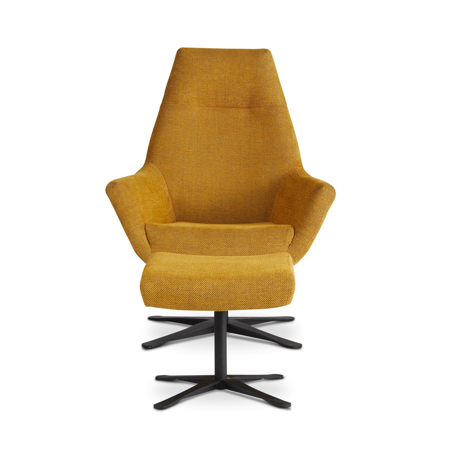 Dyyk Julius Fauteuil Silent Mustard draaibaar zwart