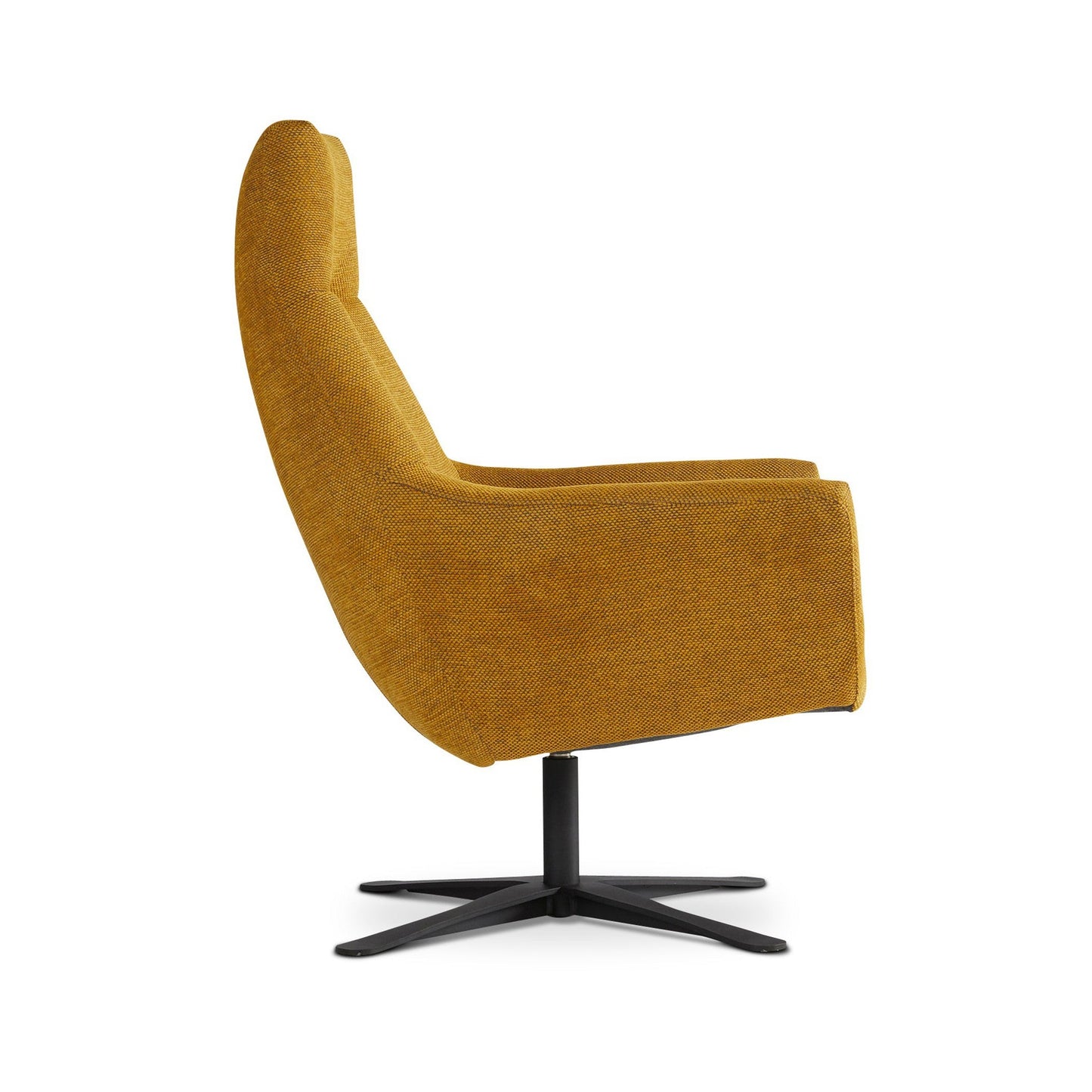 Dyyk Julius Fauteuil Silent Mustard draaibaar zwart