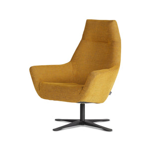 Dyyk Julius Fauteuil Silent Mustard draaibaar zwart