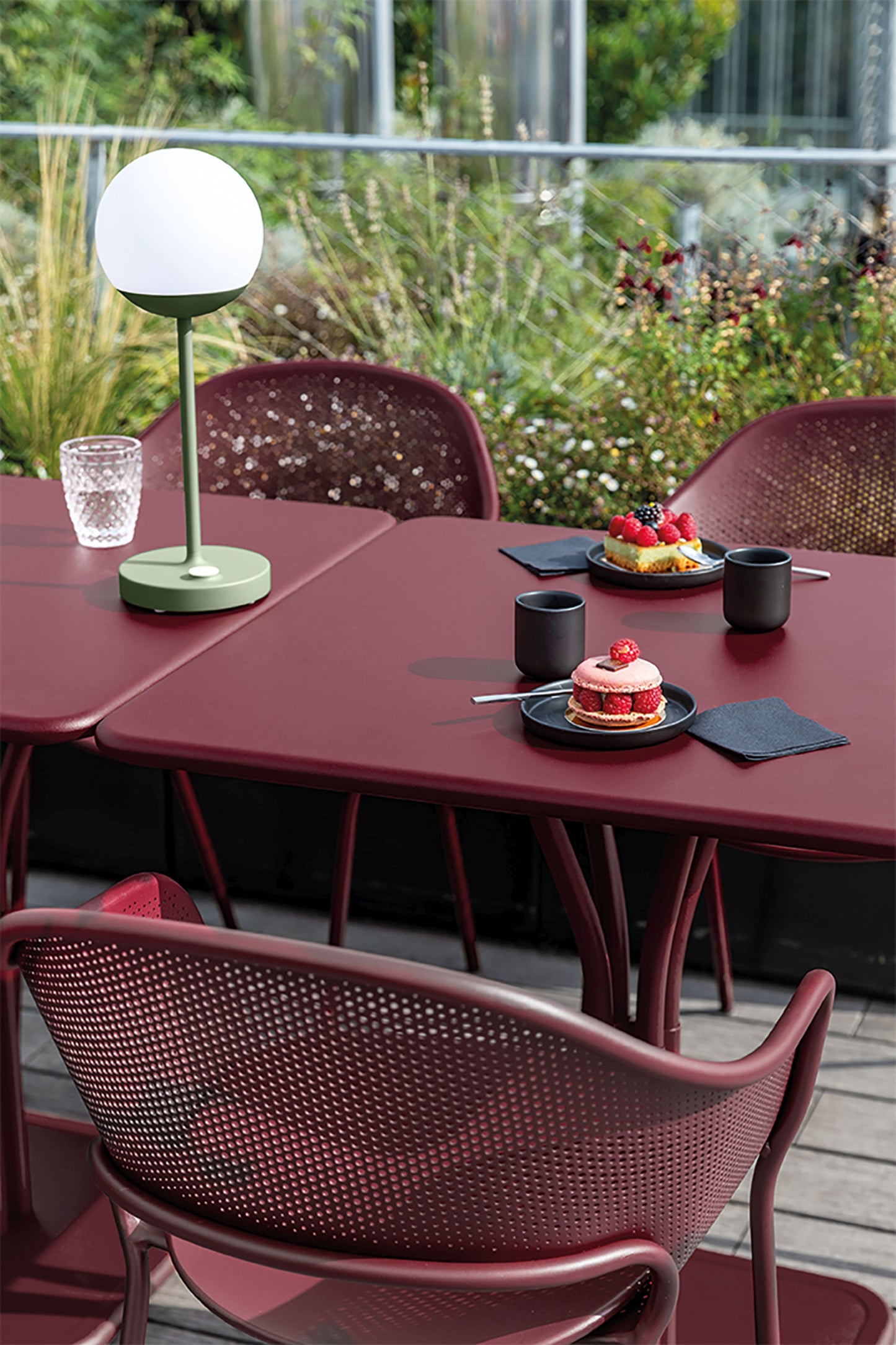 Fermob Luxembourg tuintafel kolom 71x71 cm Anthracite