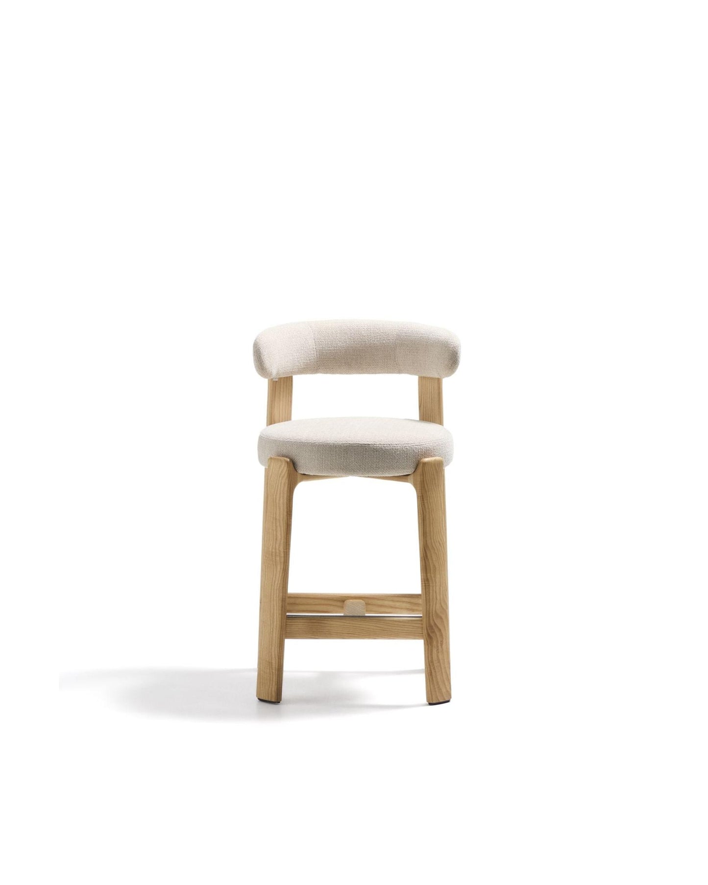 Kave Home Granite barkruk H75 chenille Beige/naturel