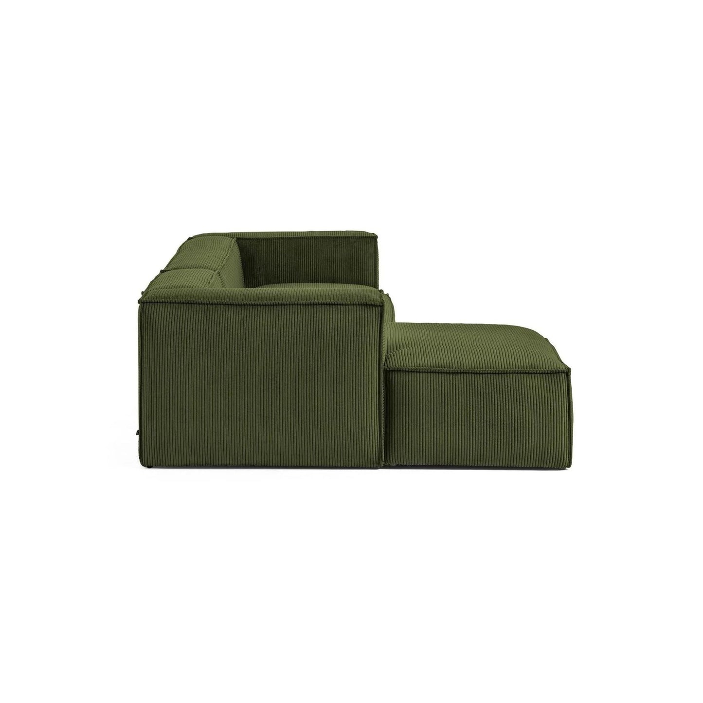 Kave Home Blok 3-zits bank chaise longue links groen