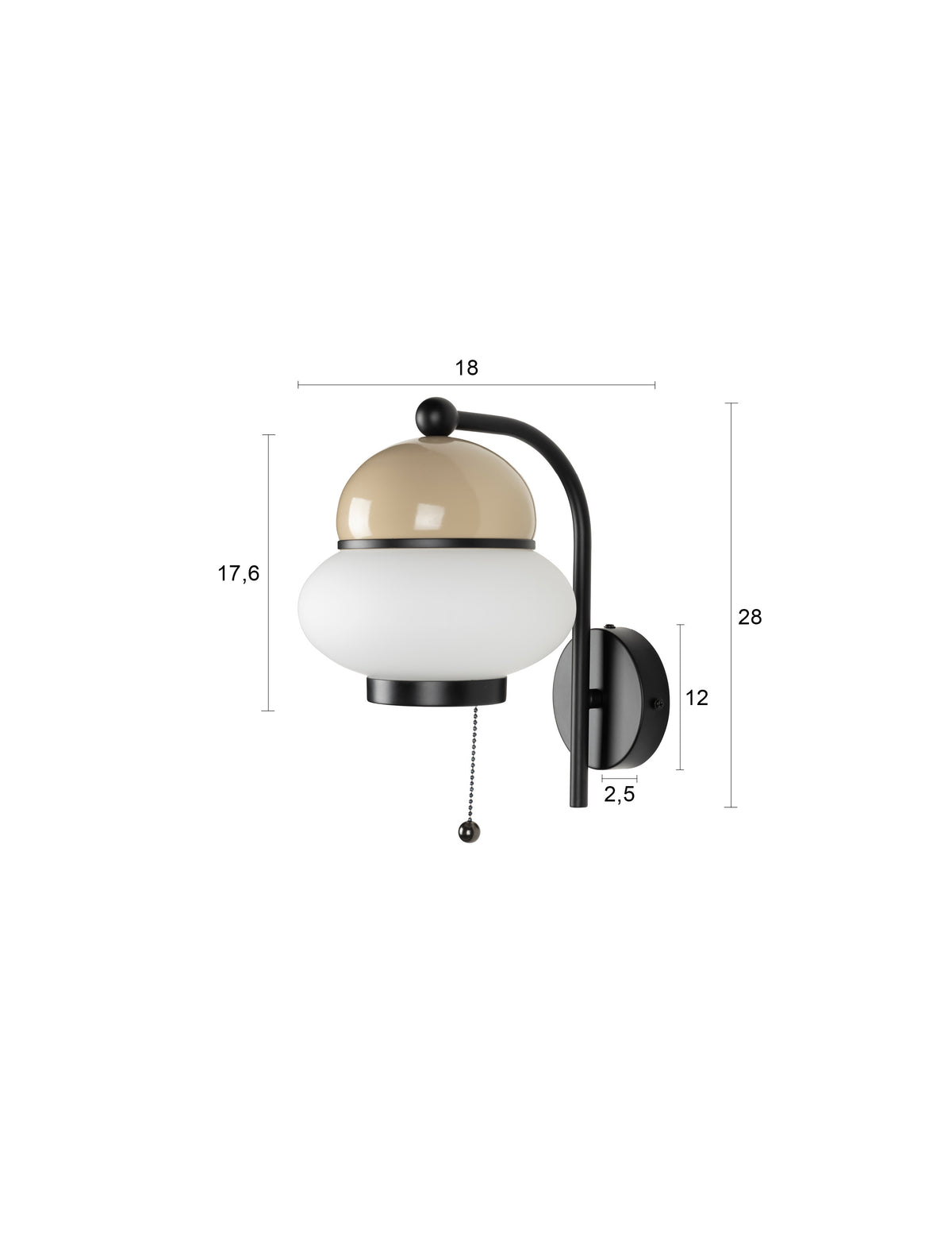 Zuiver Bumble wandlamp Beige