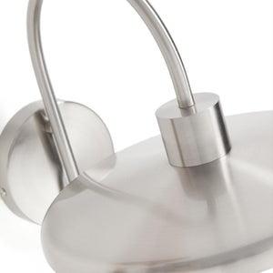 Kave Home Nuvira wandlamp metaal geborsteld Lichtgrijs