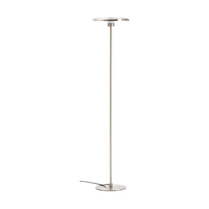 Kave Home Nuvira vloerlamp metaal geborsteld Lichtgrijs