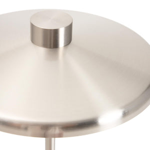 Kave Home Nuvira vloerlamp metaal geborsteld Lichtgrijs