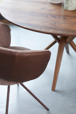 LABEL Vandenberg Lola Dining armstoel Beige draaibaar