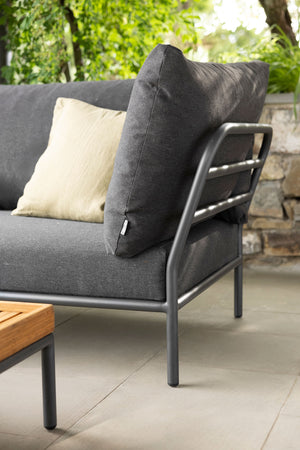 Houe Level 2 tuinbank module rechts Char/Dark Grey