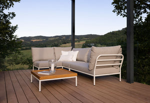 Houe Level 2 tuinbank module rechts Char/Muted White