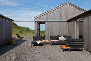 Houe Level 2 tuinbank module rechts Ash/Dark Grey