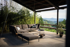 Houe Level 2 tuinbank module links Alpine/Dark Grey