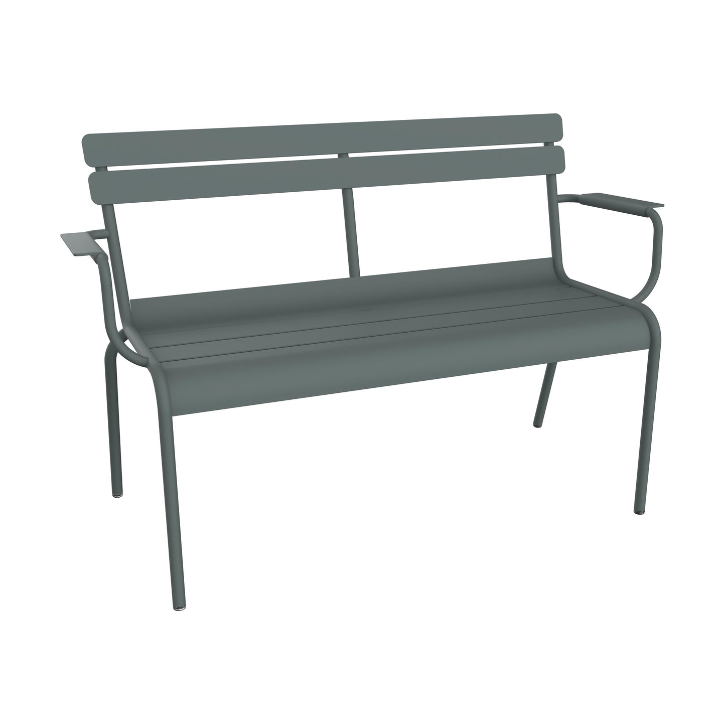 Fermob Luxembourg tuinbank met armleuning Storm Grey