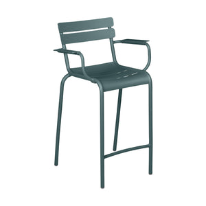 Fermob Luxembourg barkruk met arm H70 Storm Grey