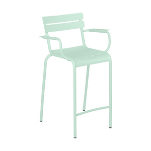 Fermob Luxembourg barkruk met arm H70 Ice Mint