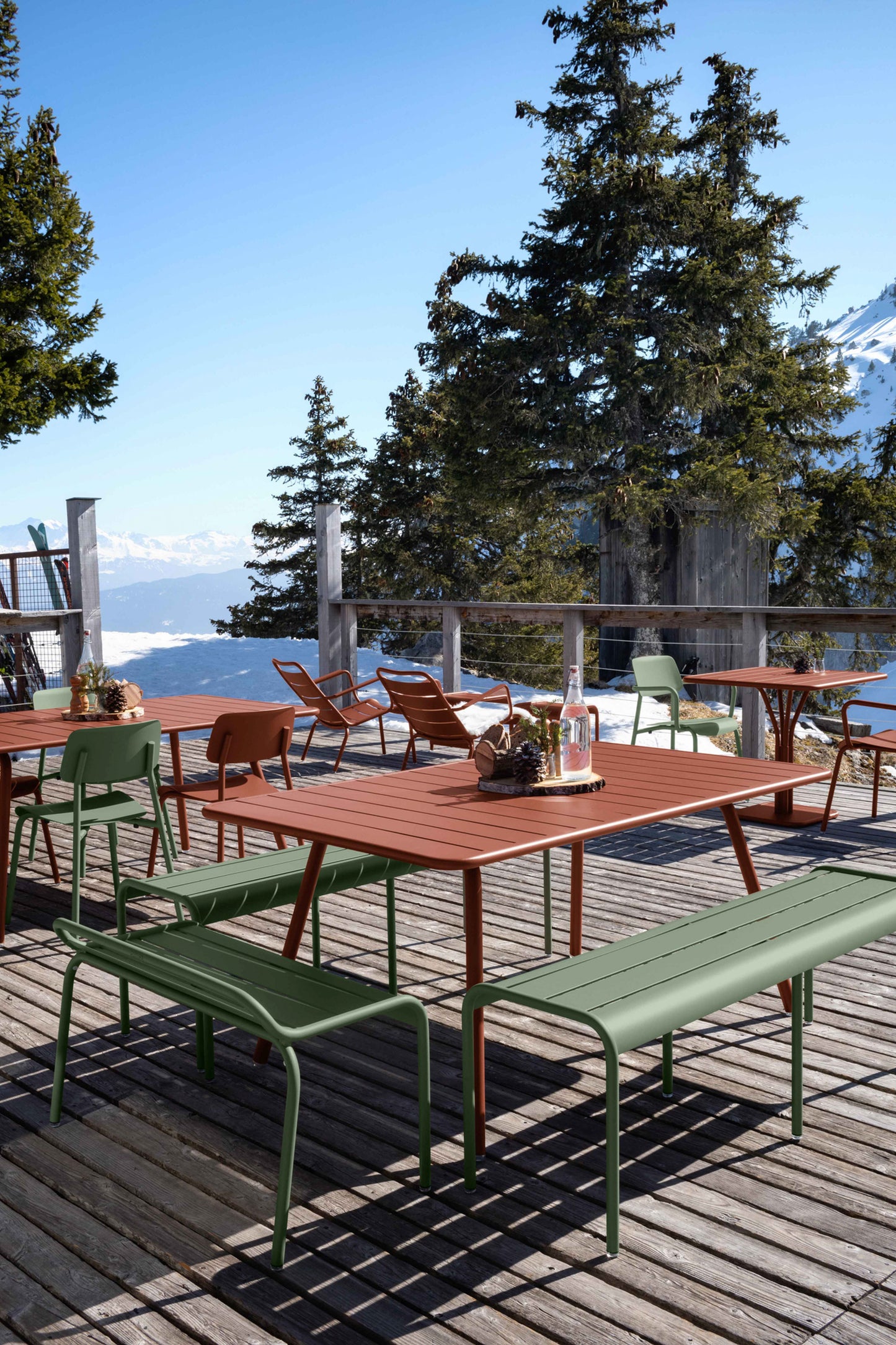 Fermob Luxembourg Compact tuinbank Chili