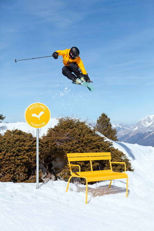 Fermob Luxembourg tuinbank met armleuning Cotton White