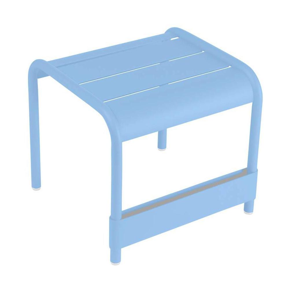 Fermob Luxembourg bijzettafel/voetenbank laag 44x42 cm Maya blue