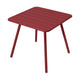 Fermob Luxembourg tuintafel vierpoot 80x80 cm Chili