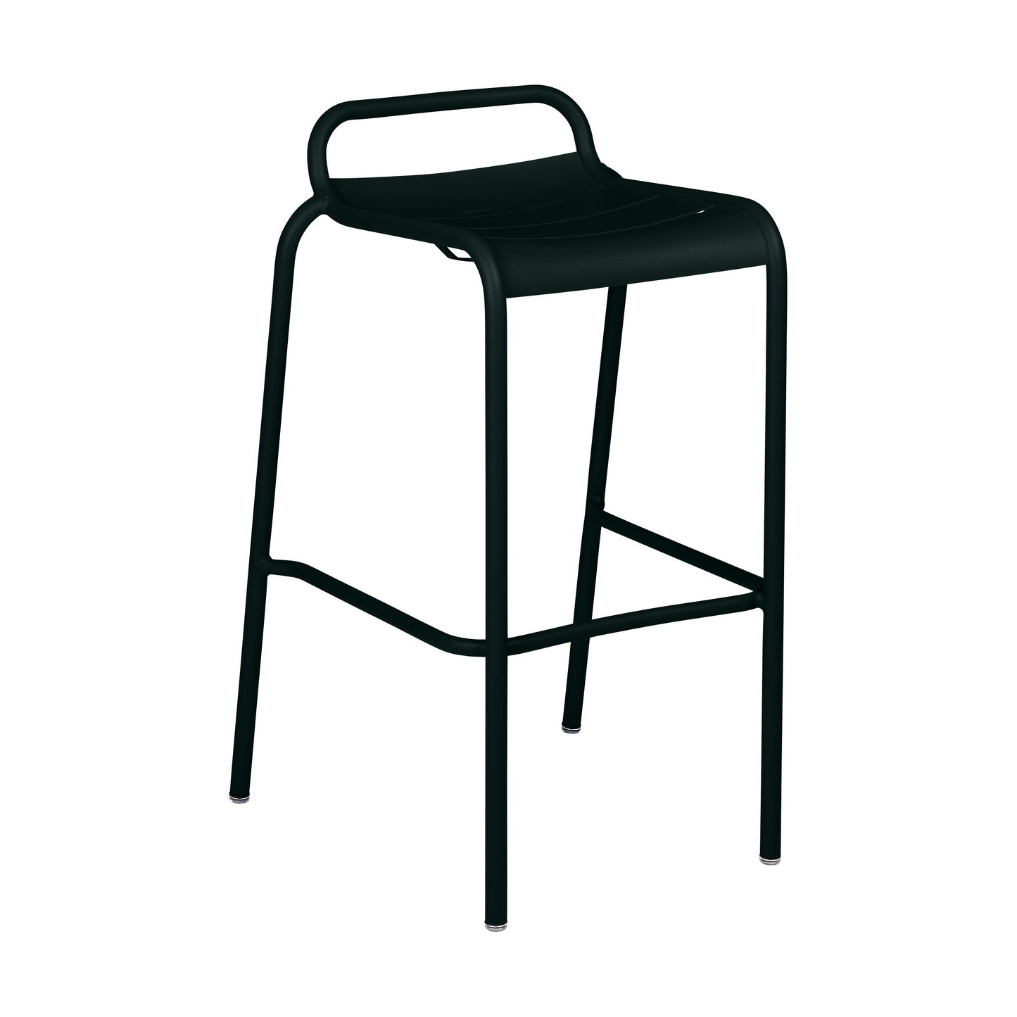 Fermob Luxembourg barkruk lage rug H80 Liquorice
