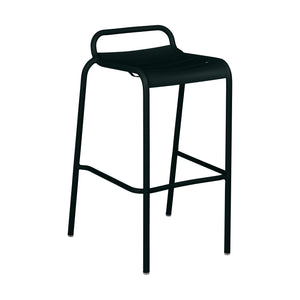 Fermob Luxembourg barkruk lage rug H80 Liquorice