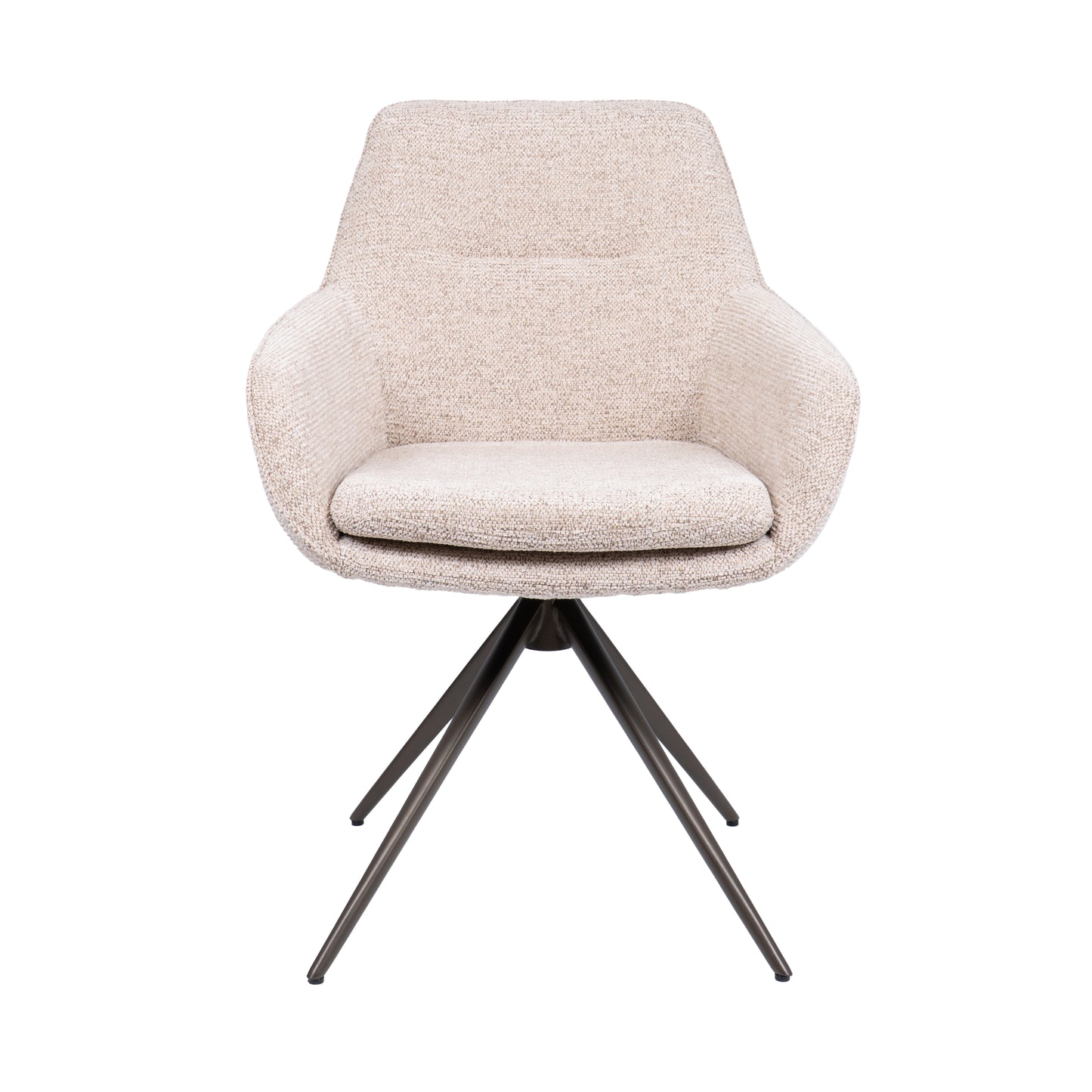 HelloChair HC24 Lenes eetkamerstoel Paris Beige spinpoot bruin