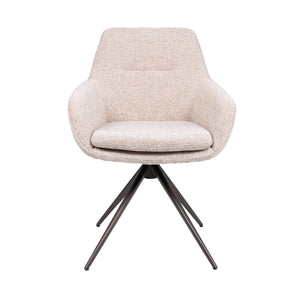 HelloChair HC24 Lenes eetkamerstoel Paris Beige spinpoot bruin