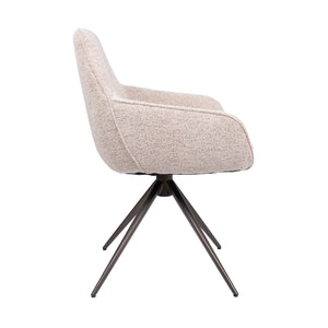HelloChair HC24 Lenes eetkamerstoel Paris Beige spinpoot bruin