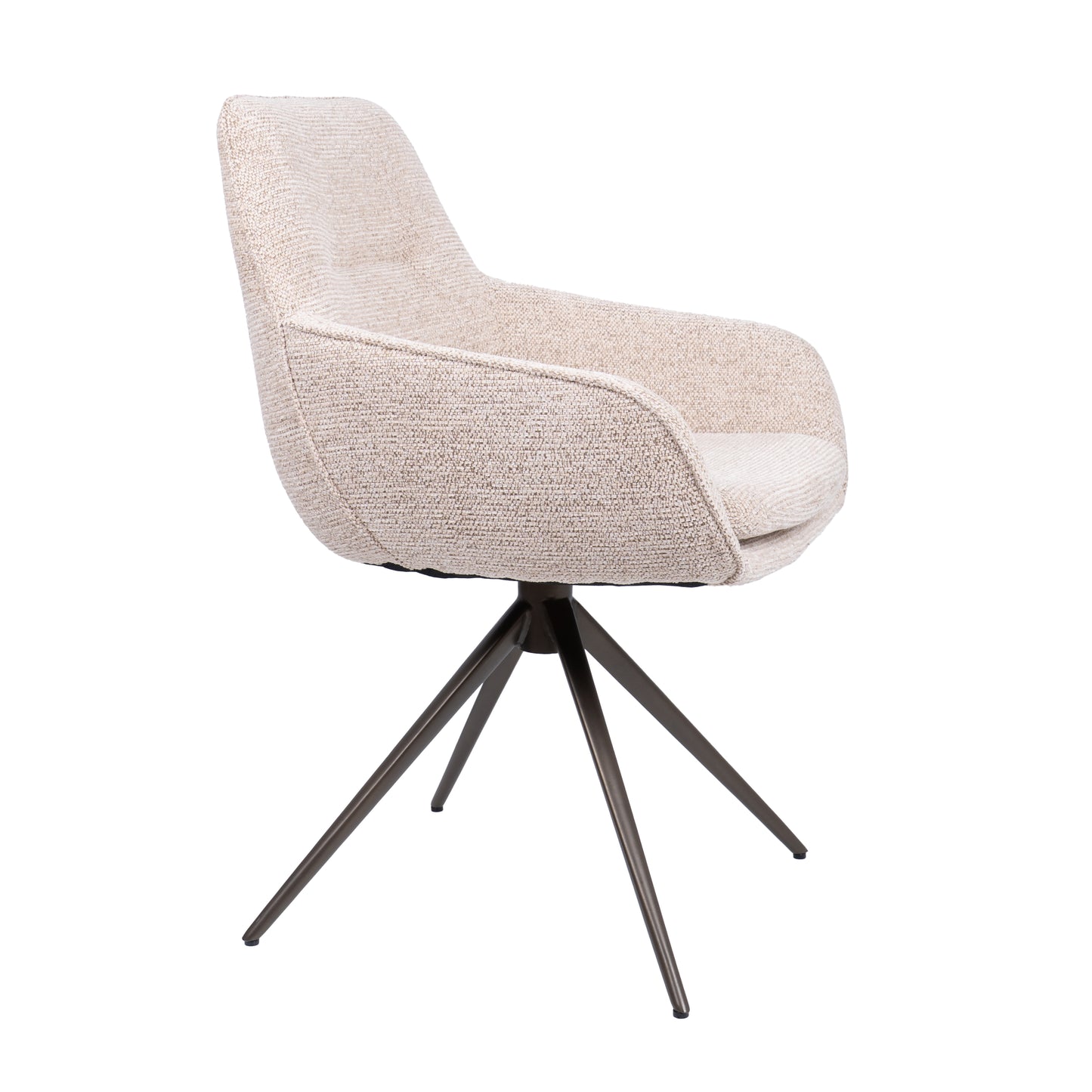 HelloChair HC24 Lenes eetkamerstoel Paris Beige spinpoot bruin