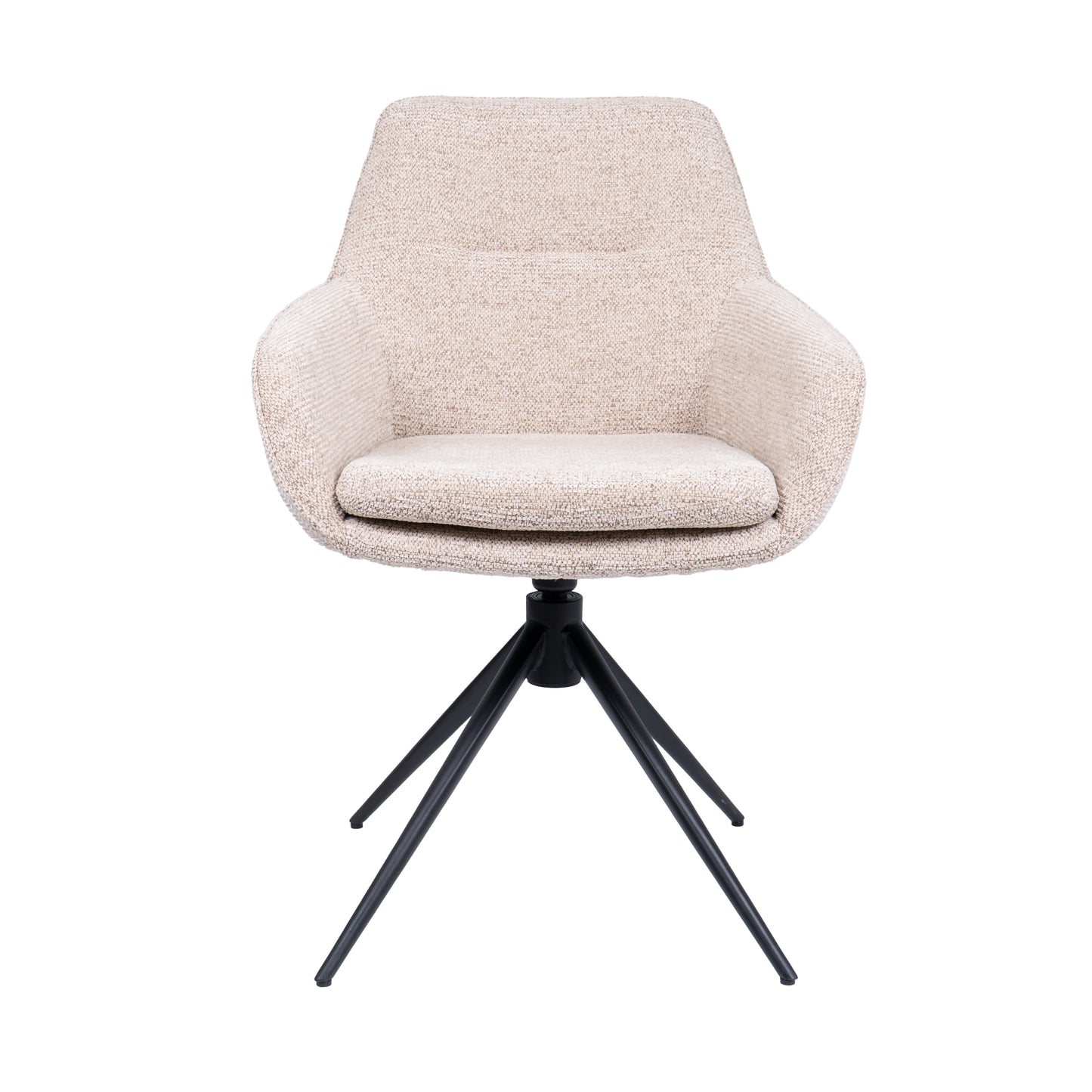 HelloChair HC24 Lenes eetkamerstoel Paris Beige spinpoot zwart
