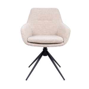 HelloChair HC24 Lenes eetkamerstoel Paris Beige spinpoot zwart