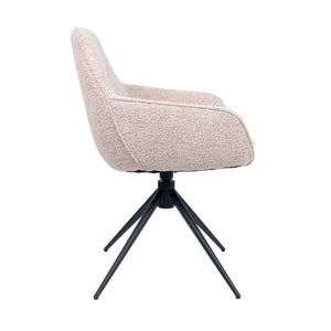 HelloChair HC24 Lenes eetkamerstoel Paris Beige spinpoot zwart