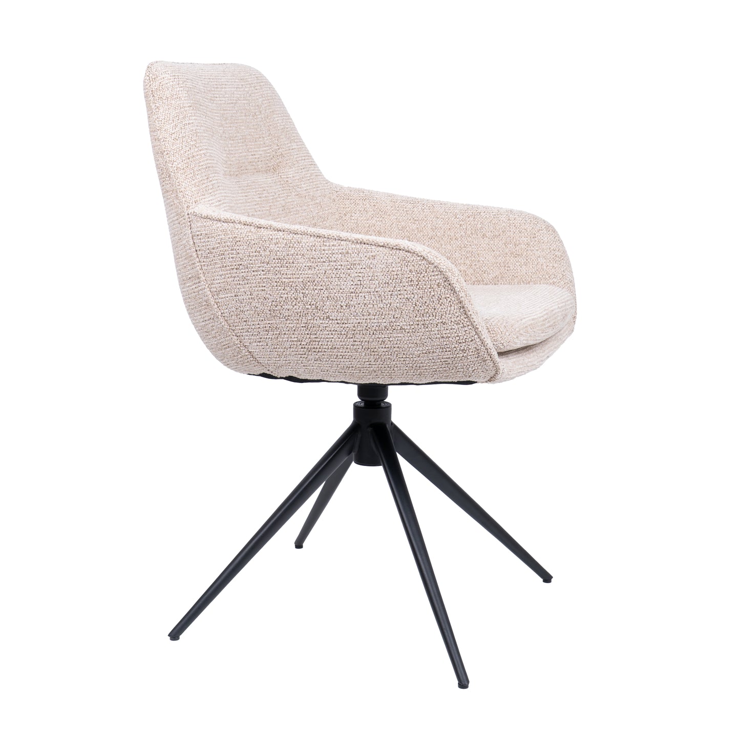 HelloChair HC24 Lenes eetkamerstoel Paris Beige spinpoot zwart