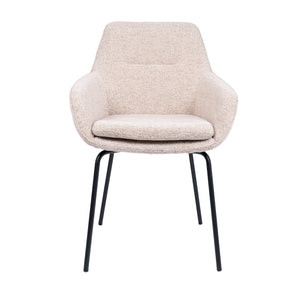 HelloChair HC24 Lenes eetkamerstoel Paris Beige vierpoot zwart