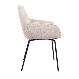 HelloChair HC24 Lenes eetkamerstoel Paris Beige vierpoot zwart