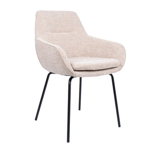 HelloChair HC24 Lenes eetkamerstoel Paris Beige vierpoot zwart