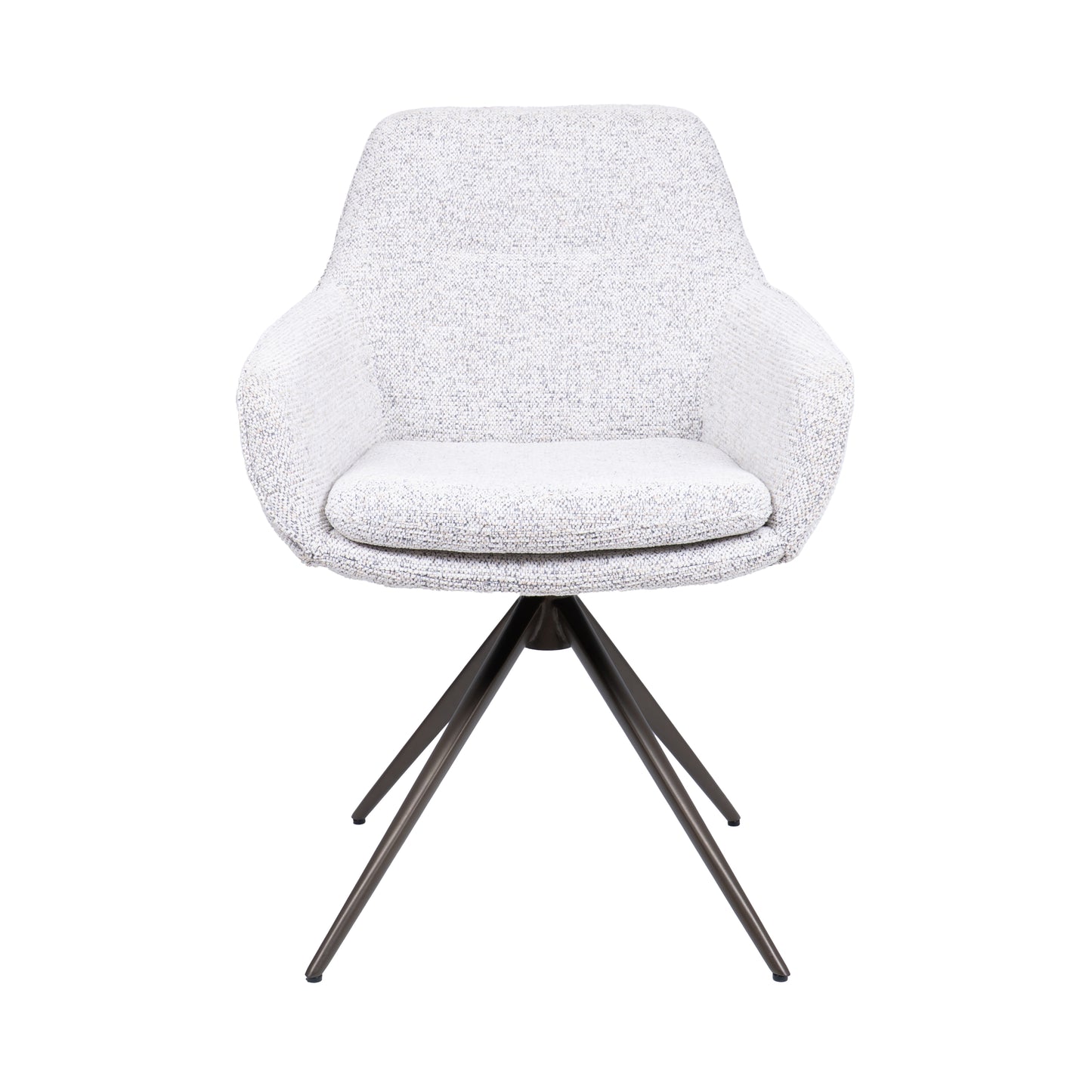 HelloChair HC24 Lenes eetkamerstoel Paris Light Grey spinpoot bruin