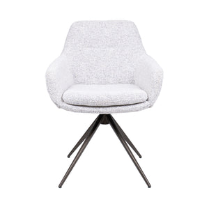 HelloChair HC24 Lenes eetkamerstoel Paris Light Grey spinpoot bruin