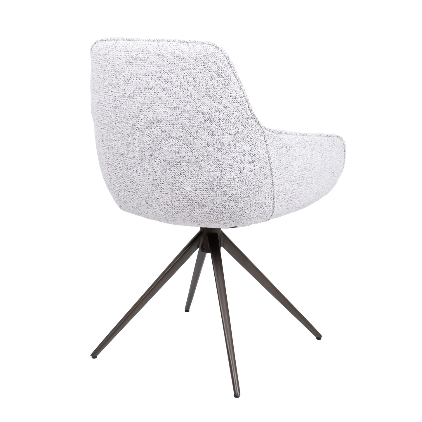 HelloChair HC24 Lenes eetkamerstoel Paris Light Grey spinpoot bruin