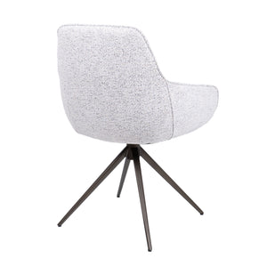 HelloChair HC24 Lenes eetkamerstoel Paris Light Grey spinpoot bruin