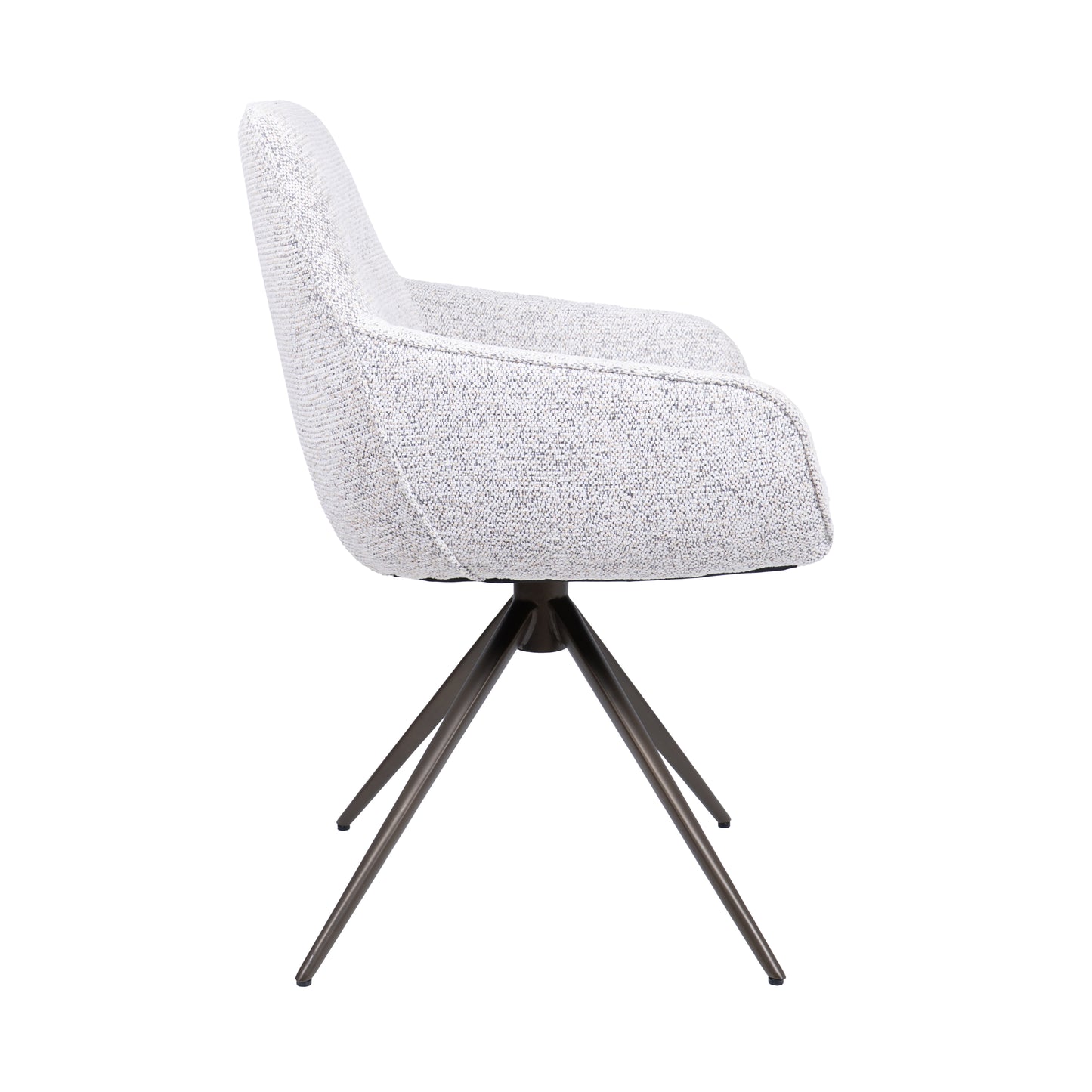 HelloChair HC24 Lenes eetkamerstoel Paris Light Grey spinpoot bruin