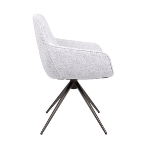 HelloChair HC24 Lenes eetkamerstoel Paris Light Grey spinpoot bruin