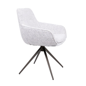 HelloChair HC24 Lenes eetkamerstoel Paris Light Grey spinpoot bruin