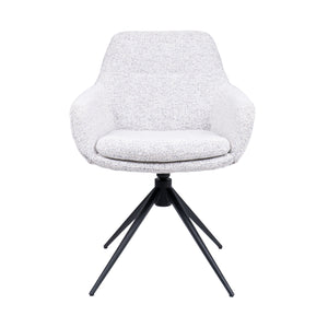 HelloChair HC24 Lenes eetkamerstoel Paris Light Grey spinpoot zwart