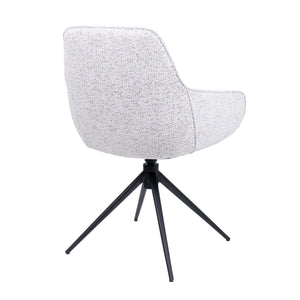 HelloChair HC24 Lenes eetkamerstoel Paris Light Grey spinpoot zwart