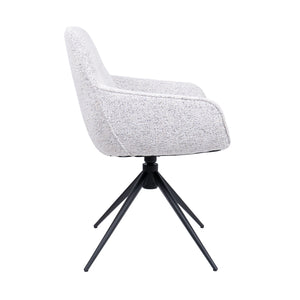 HelloChair HC24 Lenes eetkamerstoel Paris Light Grey spinpoot zwart