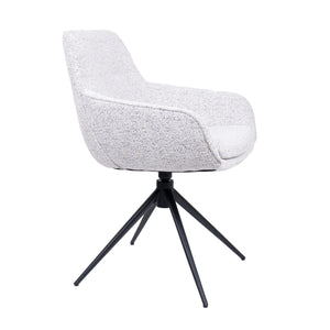 HelloChair HC24 Lenes eetkamerstoel Paris Light Grey spinpoot zwart