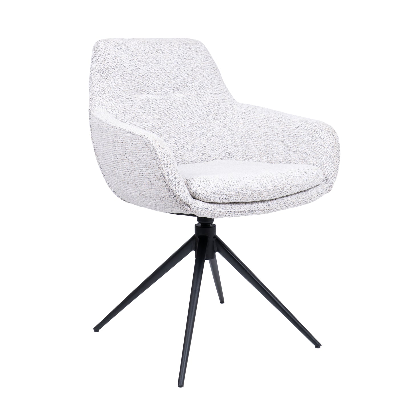 HelloChair HC24 Lenes eetkamerstoel Paris Light Grey spinpoot zwart