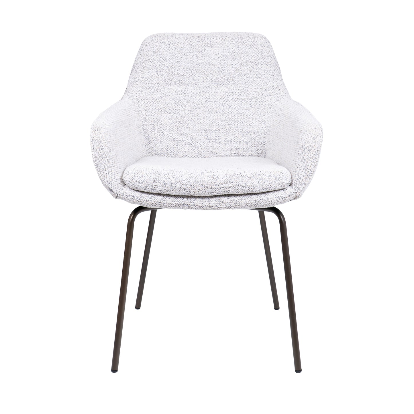 HelloChair HC24 Lenes eetkamerstoel Paris Light Grey vierpoot bruin